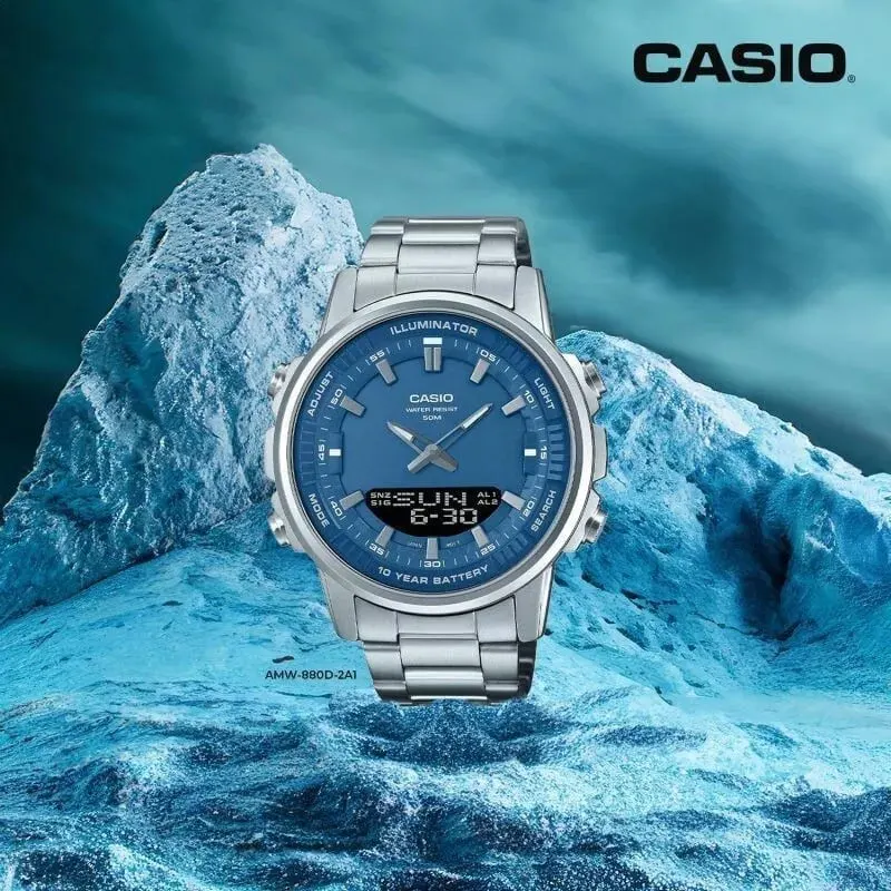Casio Youth Blue Dial Ana-Digital Men’s Watch- AMW-880D-2A1V